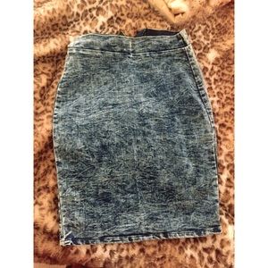 Acid Washed Jean Skirt NWOT